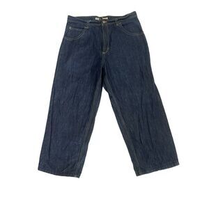 Men's 38 South Pole Denim Y2K Wide Leg Baggy Hip Hop Skater Jeans RN 82628